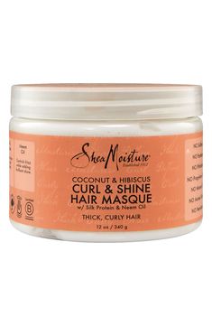 What it is: A hydrating hair mask and deep conditioner blended with moisture-rich organic shea butter. What it does: The hair mask deeply moisturizes, softens and smoothes dry hair cuticles. It's a fan-favorite for decades. The mask combines the brand's much-loved shea butter wiht ingredients like coconut oil, silk protein and neem oil to offer intense shine and definition to dry, brittle natural hair.How to use: Use as a deep hair conditioner or an overnight hair mask to relieve dry hair and br Hibiscus Oil, Shea Moisture Coconut, Overnight Hair Mask, Deep Hair Conditioner, Coconut Hibiscus, Hair Steamers, Shine Hair, Coconut Oil Hair Mask, Hydrating Hair Mask