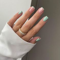 Colorful Nails, Short Square Acrylic Nails, Nail Swag