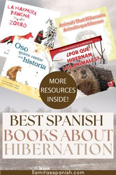 Enrich your child’s Spanish learning journey with the fascinating topic of hibernation! This blog post is packed with resources to teach kids the names of hibernating animals in Spanish. They'll enjoy the Llamitas song “La marmota,” perfect for winter and spring celebrations. Additionally, our curated selection of Spanish books on hibernation complements our Level 2 curriculum, creating a thematic unit that captivates and educates young learners simultaneously. Explore inside! Animals In Spanish, Hibernating Animals, Animals That Hibernate, Spanish Learning