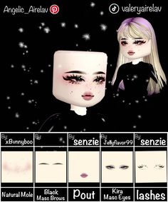 Royale High Princess Peach, Freestyle Royale High, Royale High Black Outfits, Royale High Tattoo Decal, Zombie Apocalypse Royal High Outfit, Royale High Custom Face Combo, Rh Male Face Combos, Royale High Makeup Combos, Rh Masc Hair Combos