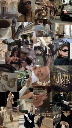 a collage of photos with women and jewelry