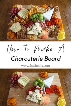 how to make a charcuterie board with grapes, apples, oranges and cheese