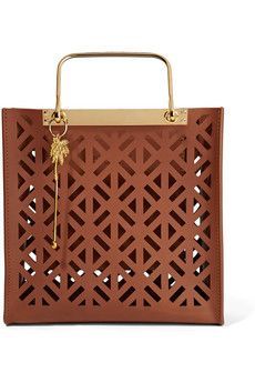 Sophie Hulme Dora la Laser Cut Design, Laser Cut Leather, Sophie Hulme, Suede Handbags, Straw Handbags, Hermes Handbags, Perforated Leather, Womens Purses, Stylish Bag