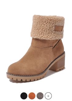 Emily Boots | Women's Winter Boots Comfortable | Ultra Seller Shoes Botas Western, Warm Snow Boots, Cheap Boots, Warm Boots, Slip On Boots, High Heel Boots Ankle, Snow Boots Women, Winter Snow Boots, Fur Boots