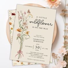 a little wildflower is on the way baby shower