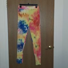 Tie Dye Pants Matching Top Available Via Separate Listing Never Worn! I Did Wash These Thinking I Would Wear Them But That Never Happened. Thanks For Looking! Multicolor Stretch Bottoms For Loungewear, Casual Tie Dye Leggings For Spring, Casual Tie Dye Leggings For Summer, Casual Summer Tie Dye Leggings, Womens Wool Dress Pants, Multicolor Spring Yoga Pants, Spring Tie-dye Bottoms, Spring Tie Dye Stretch Leggings, Hippie Cotton Tie-dye Bottoms