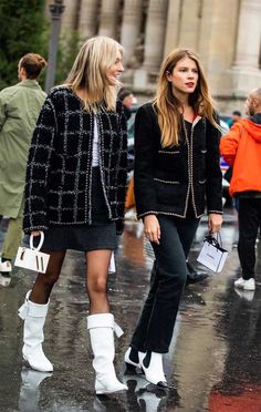 Chanel Street Style, Fashion Week Outfit, Miroslava Duma, Chanel Tweed