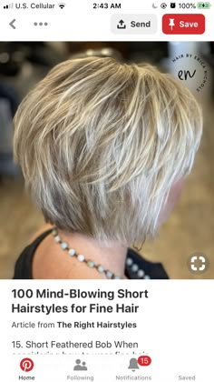 Short Feathered Bob, Bob For Fine Hair, Fine Hair Men, Feathered Bob, Bob Haircut For Fine Hair, Caramel Highlights, Hair With Layers