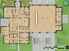 the floor plan for an office building with multiple floors and two parking spaces on each level