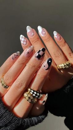 Checkered Nails, Ten Nails, Nail Swag, Neutral Nails, Dream Nails, Fire Nails, Funky Nails, Green Nails, Trendy Nails