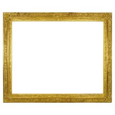 an old gold frame on a white background