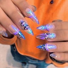 Glass Nails Art, March Nails, Skull Nails, Boho Nails, Queen Jewelry, Really Cute Nails, Glass Nails