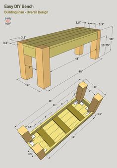 the plans for an easy diy bench