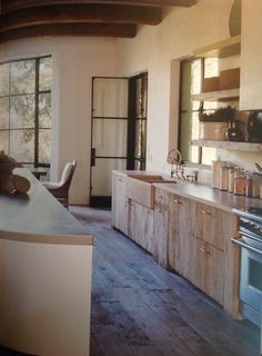 the kitchen is clean and ready for us to use in the day or night time