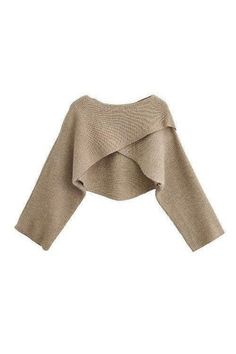 a cropped sweater with an asymmetrical twist