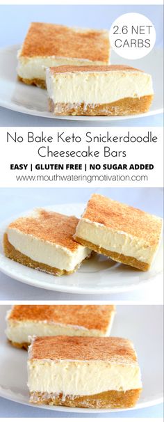 no bake keto snickkerdoodle cheesecake bars