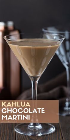 the chocolate martini is ready to be served