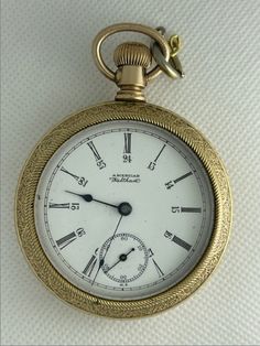 Waltham American Railroad 24Hr. White Porcelain Dial Screw Down Case Back Coin Edge Bezel In Great Working Condition, Keep Very Accurate Time. Just recently was serviced. Please have a look at our vintage watches we have constantly listed MovementManual winding Case Case materialGold/Steel Case diameter54 x 68 mm Thickness18 mm Bezel materialGold/Steel CrystalGlass DialWhite Dial numeralsRoman numerals Elegant White Pocket Watch For Formal Events, Elegant White Pocket Watch For Formal Occasions, Classic White Pocket Watch For Formal Occasions, Clock Repair, Pocket Watch Antique, Woodland Hills, Compass Rose, Pocket Watches, Vintage Clock