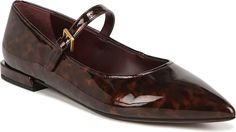 Franco Sarto Nalin Pointed Toe Flat (Women) | Nordstromrack Fall Mary Janes With Buckle Closure And Pointed Toe, Fall Mary Janes With Ankle Strap, Fall Ankle Strap Mary Janes, Fall Leather Slip-on Pointed Toe Flats, Fall Ankle-strap Mary Janes, Leather Pointed Toe Slip-on Flats, Classic Brown Pointed Toe Flats, Elegant Brown Pointed Toe Flats, Fall Synthetic Slip-on Pointed Toe Flats