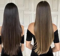 Brown Hair With Blonde, Balayage Straight Hair, Hair With Blonde Highlights, Rambut Brunette, Black Hair Balayage, Brown Hair Looks, Brown Hair Inspo, Brunette Hair With Highlights, Hairstyles For Layered Hair