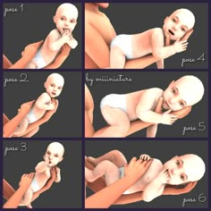 the animation shows how to take care of an infant's head and neck while she is in diaper