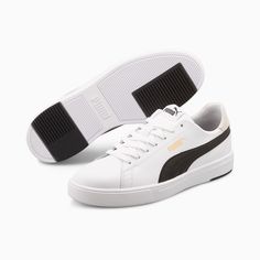 Catering to those looking for casual, everyday comfort, the Serve Pro Lite Sneakers feature shock-absorbing support for lightweight luxury. With a sophisticated leather upper, tennis-inspired design elements and minimalistic flair, these suave kicks deliver on contemporary cool, too. White Puma, Sneaker Sale, Sneakers Puma, Black Puma, Cooler Look, Back To School Shopping, Casual Everyday, Suede Heels, Ballerinas