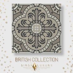 The sims 4 cc custom content The British Collection victorian tiles floor Gold Tile, Victorian Tiles, Double Front Doors, Tiles Floor, Vinyl Rug, 4 Wallpaper, Tile Wallpaper, Brick Wallpaper, Sims 4 Build