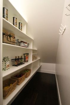 an instagram page with shelves and baskets on the bottom right hand corner, which is filled with food items