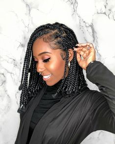 Short Bob Braids, Box Braids Bob, Bob Braids Hairstyles, Tan Skin Blonde Hair, Short Box Braids, Big Box Braids Hairstyles, Bob Braids