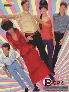 an advertisement for b - 52's clothing from the seventies