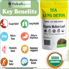 LUNG DETOX LEAVES TEA - Our non-irradiated dried cut and sifted mullein leaf herb is non-GMO and organic sourced from organically certified growers.  *This Tea is fresh and certified, GMO-Free, gluten-free, and contains no artificial flavoring or preservatives. It will give you a soothing and refreshing experience mullein herb. *ORGANIC MULLEIN TEA - Our 100% natural mullien herb or mullen tea provides essential antioxidants making it delicious and healthy. It produces a slightly astringent flavor and aroma you can Enjoy as traditional hot Tea. It preserves its freshness for much longer. Store mullein tea in a dry and cool place away from direct sunlight. Prepare Lung detox TEA:  TEA detox herbs - Mullen Herbal Tea Leaf needs a good boil like most herbal teas. mullein leave extractBoil cle Mullen Tea, Mullein Tea, Mullein Leaf, Detox Herbs, Lung Cleanse, Lung Detox, Healthy Lungs, Healing Oils