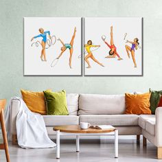 Gymnastics Wall Art is a beautiful addition to any decor style. Bring this stunning canvas print into your home to easily refresh your walls and elevate your decor. Gymnastics Wall Art, Watercolor Artwork, Wall Art Elephant, Art Elephant, Off Sale, Gymnastics, Sectional Couch, Decor Styles, Canvas Print