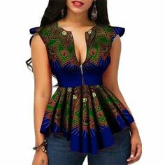 African Print Shirt, Dashiki Shirt, Afrikaanse Mode, African Fashion Modern, African Styles, Party Kleidung, African Clothes, African Clothing Styles