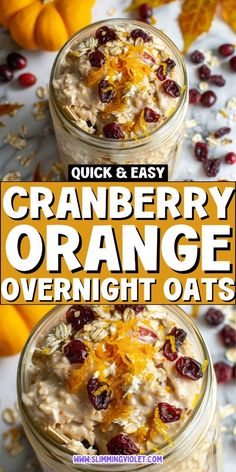 Brighten up your mornings with Cranberry Orange Overnight Oats! This zesty and tangy combo is a refreshing, healthy breakfast option. Save this pin for a citrusy start! Cherry Almond Overnight Oats, Apple Cranberry Overnight Oats, Orange Creamsicle Overnight Oats, Overnight Oats Heart Healthy, Overnight Oats Cranberry, Cranberry Orange Overnight Oats, Jar Oatmeal Overnight, Red Velvet Overnight Oats, Overnight Oats Healthy Simple