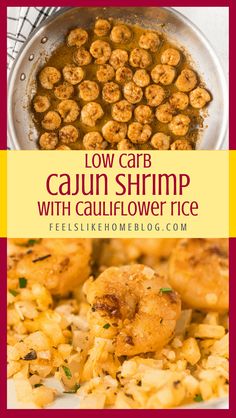 low carb cajun shrimp with cauliflower rice is an easy and delicious side dish