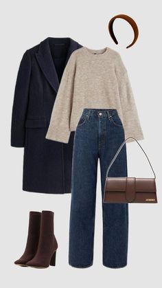 Winter Outfit Collage, Wedding Coordinator Outfit, Cool Tone Outfits, Winter Outfits Jeans, Winter Mode, Winter Outfits For Work, Mode Inspo, Professional Outfits