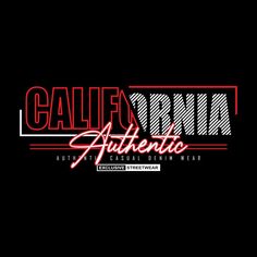 the california authentic logo on a black background