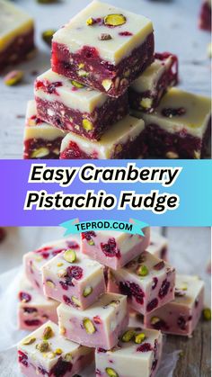 easy cranberry pistachio fudge recipe