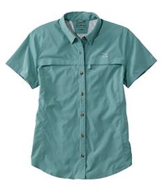 #LLBean: Women's Tropicwear Shirt, Short-Sleeve Fabric Blocks, Wrinkled Clothes, Fishing Outfits, Oxford Shirt, Fishing Shirts, L L Bean, Uv Rays, Free Clothes, Upf 50