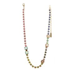 Introducing the Aaralyn Necklace in Watermelon, a stunning piece of jewelry with an antique gold-plated finish that exudes timeless elegance. It features a length of 18" plus 3" of extension. Handcrafted in Canada. Multicolor Brass Elegant Necklaces, Elegant Multicolor Brass Necklaces, Secret Sale, Antique Gold, Timeless Elegance, Watermelon, Swarovski Crystals, 3 D, Jewelry Collection