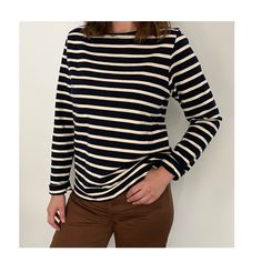 Dark Navy W/ White Stripes Inge Classic Stripe Pull Over Long Sleeve Top. 100% Thick Durable Cotton, Boat Neck, Straight Fit. Large, Also Fits Medium (Pictured On Size 6). 20” Chest, 15” Shoulders, 20” Sleeve, 25” Long. New, Unworn, No Flaws. Boutique Liquidation! Navy Tops For Everyday Fall Wear, Navy Everyday Spring Top, Navy Tops For Everyday Spring Wear, Navy Top For Everyday Spring Wear, Classic Navy Top For Everyday, Classic Navy Top For Everyday Wear, Norse Projects, Stripe Shirt, Top 100