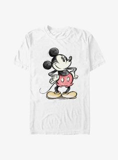 Lightweight 100% combed ring spun cottonWash cold; dry lowImportedListed in men's sizes Mouse Character, Charcoal Sketch, T Shirts White, Disney Gift, Cartoon Man, Character Sketch, Cartoon Tv, Disney Gifts, Disney Style