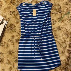 New With Tag,Knee Dress,Nice Casual Summer Michael Kors Dresses, Casual Fitted Michael Kors Dress, Michael Kors Fitted Casual Dress, Striped Knee-length Mini Dress For The Beach, Cheap Striped Knee-length Dresses, Spring Striped Knee-length Mini Dress, Luxury Striped Knee-length Midi Dress, Green Wrap Dress, Striped Tank Dress