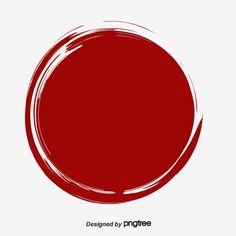 a red circle with the word designed by pngteee on it