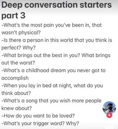 How To Make Conversation With Boyfriend, Interesting Convo Starters, Relationship Journal Prompts, Deep Journal Prompts