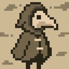 a pixellated image of a person with a bird on it's head and an animal in the background