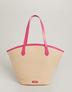 Our Straw Beach Tote is the perfect beach, market, or pool tote! This roomy bag is a must have, with the faux straw and linen interior. Tropical Pink Beach Bag For Summer, Eco-friendly Pink Straw Bag For Beach, Pink Tropical Beach Bag, Beach Market, Straw Beach Tote, Tropical Beach Tote Shoulder Bag, Tropical Beach Tote Bag, Round Top Collection, Nora Fleming Minis