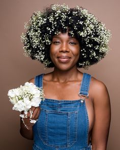 Pinterest: @ LOLAxxLOLA Flower Photoshoot, Flowers In Her Hair, Crown Braid, Afro Punk, Black Power, Floral Hair, Afro Hairstyles, Flower Crown, Flowers In Hair