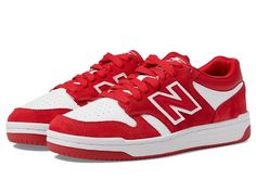 Red And White New Balance, New Balance 480, New Balance Kids, Versatile Shoes, Team Red, Gameday Outfit, Big Kid, Boys Shoes, Christmas List