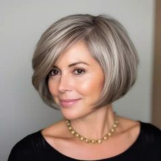 45 Best Medium-Length Hairstyles for Women Over 50 Hairstyles Women Over 50, Bouncy Bob, Medium Length Hairstyle, Silver Blonde Hair, Medium Bob, Bob Hairstyles For Thick, Hairstyles For Women Over 50